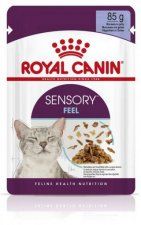 Пауч Royal Canin для взрослых кошек, кусочки в желе, Sensory Feel, 85 г