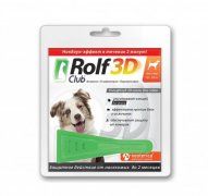 Rolf Club 3D капли для собак от 10 кг до 20 кг от клещей и блох.