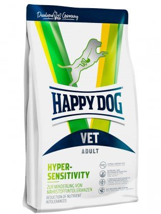 Корм Happy Dog для собак при пищевой аллергии и пищевой непереносимости, VET Diet Hypersensitivity, 4 кг