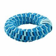 Игрушка Плетеное кольцо для собак, голубая, диаметр 15 см