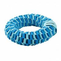 Игрушка Плетеное кольцо для собак, голубая, диаметр 15 см