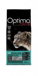 Корм OptimaNova для стерилизованных кошек с курицей, 8 кг