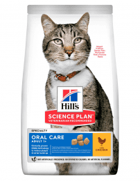 Корм Hill's для взрослых кошек с курицей. Гигиена полости рта, 1,5 кг