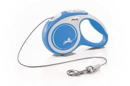 Рулетка Flexi New Comfort XS тросовая, голубая, 3м