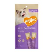 Лакомство Мнямс Крем-лакомство для кошек с тунцом Кацуо и Магуро, 4х15 г