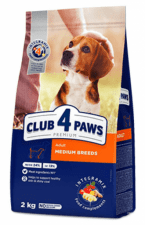 Club 4 Paws Премиум, сухой корм для взрослых собак средних пород, 2 кг
