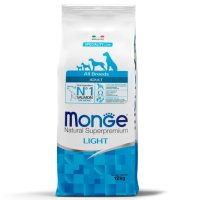 Корм Monge для взрослых собак всех пор, низкокалорийный, лосось и рис, Dog Speciality Line Light, 12 кг