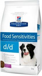 Корм для собак Hill's Prescription Diet d/d Food Sensitivities при аллергии, заболеваниях кожи и неблагоприятной реакции на пищу, с уткой и рисом, 2 кг