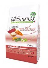 Корм Unica Natura Mini для миниатюрных и маленьких пород собак всех возрастов, оленина, рис и морковь, 2,5 кг