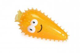 Игрушка Морковка с глазами из термопластичной резины для собак, 16 см