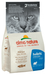 Корм «Аlmo Nature holistic» для стерилизованных кошек с лососем, 400 г