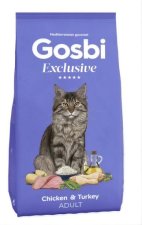 Корм GOSBI для взрослых кошек, с курицей и индейкой, EXCLUSIVE, 6 кг