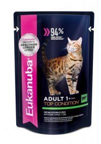Пауч Eukanuba для кошек, с говядиной, 85 г