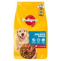 Корм сухой PEDIGREE для взрослых собак всех пород с говядиной, 2кг