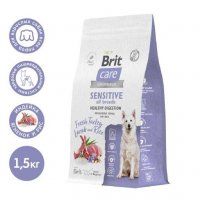 Корм Brit Care для здорового пищеварения взрослых собак, с индейкой, ягненком и рисом, Sensitive Healthy Digestion, 1,5 кг