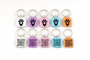 Цифровой QR-брелок Потеряшка для кошек и собак, 2 см