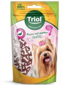 Мини-косточки Triol для мини-собак из утки, DENTAL, 50 г
