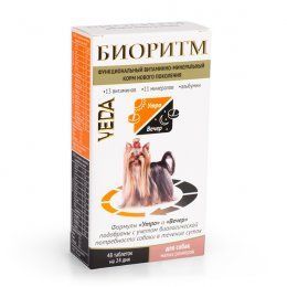 Витамины Биоритм для собак мелких пород, упаковка 48 шт