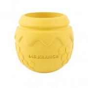 Игрушка Медовый горшочек для собак, желтая с ароматом сливок, 9х8 см