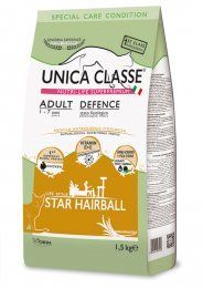 Корм Unica Classe Adult Longevity Star Hairball для взрослых кошек, форель, 1,5 кг