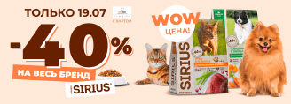 Скидка 40% на весь бренд Sirius только 26 июля 2023!