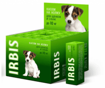 Капли ИРБИС инсектоакарицидные, для щенков и собак до 10 кг, 1 мл