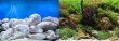 Фон аквариумный Barbus, двухсторонний, Водный сад/Яркие камни, 30/100 см
