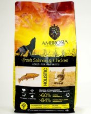 Корм AMBROSIA GRAIN FREE для собак мелких пород, лосось, курица,6 кг