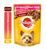Пауч Pedigree для собак мелких пород, говядина с овощами, 85 г