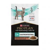 Пауч Purina Pro Plan Veterinary Diets EN Gastrointestinal для взрослых кошек и котят при нарушении пищеварения, с лососем, 85 г