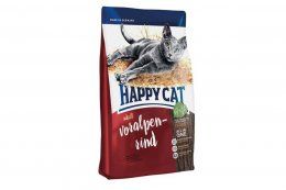 Корм Happy Cat Adult Voralpen-Rind для взрослых кошек с нормальным уровнем активности, с баварской говядиной, 4 кг