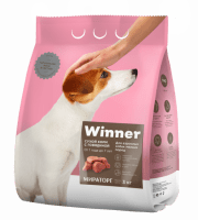 Корм Winner для взрослых собак мелких пород, с говядиной, 3 кг