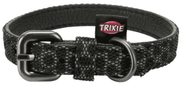 Ошейник "TRIXIE" Night Reflect для собак искусственная кожа, черный, размер XS–S, 22-30 см