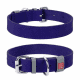 Ошейник WAUDOG Classic для собак, кожа, металлическая пряжка, фиолетовый, 46-60 см