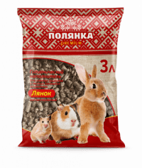 Наполнитель впитывающий Полянка Premium для клеток грызунов и мелких домашних животных, Лянок, 1,4 кг
