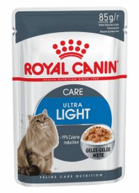 Пауч Royal Canin для кошек склонных к набору веса, кусочки в желе, Ultra LIGHT, 85 г