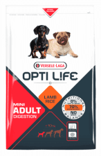 Корм Versele-Laga, для взрослых собак мелких пород с чувствительным пищеварением, с ягнёнком и рисом, Opti Life, 2,5 кг