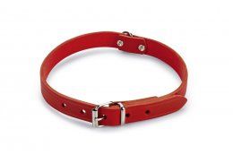 Ошейник Beeztees кожаный, для собак, красный, 43-52 см x 20 мм