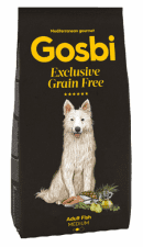 Корм Gosbi Exclusive Grain Free Adult Fish Medium для взрослых собак средних пород, Рыба, 3 кг