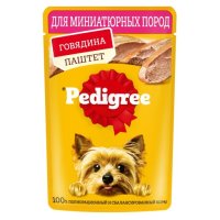 Пауч PEDIGREE для взрослых собак мини пород, паштет с говядиной, 80 г