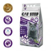 Наполнитель минеральный Cat Step Compact White Lavеnder, комкующийся, с ароматом лаванды, 5 л