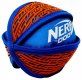 Мяч Nerf нейлоновый пищащий с узором , 15 см синий / оранжевый