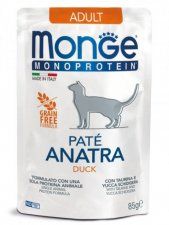 Пауч Monge для взрослых кошек, из утки, Monoprotein, 85 г