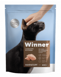 Корм WINNER для кошек с мочекаменной болезнью, из курицы, 400 г