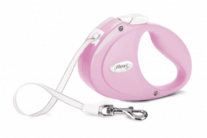 Рулетка Flexi Puppy ременная, розовая, 2 м