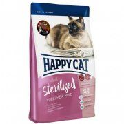 Корм Happy Cat Sterilised Voralpen-Rind для взрослых кошек после стерилизации/кастрации, с баварской говядиной, 4 кг