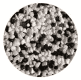 Цветная мраморная крошка 2-5 мм черно/белая (блестящая), 1 кг