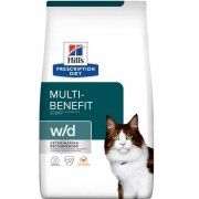 Корм-диета Hill's Prescription Diet w/d Digestive/Weight Management для кошек с курицей. При сахарном диабете, заболеваниях желудочно-кишечного тракта, 1,5 кг