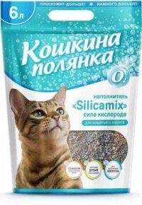 Впитывающий наполнитель Кошкина Полянка, Silicamix Сила кислорода, 2,85 кг (6 л)