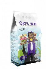 Бентонитовый комкующийся наполнитель Cats Way, с ароматом лаванды, Lavander, 4,25 кг (5 л)